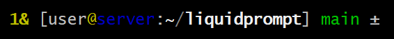 1& [user@server:~/liquidprompt] main ±
